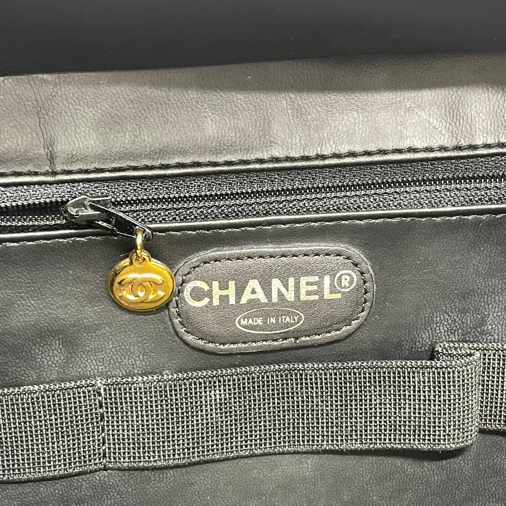 Chanel Handbag Caviar Skin Black Coco Mark Vanity Bag Decacoco Women