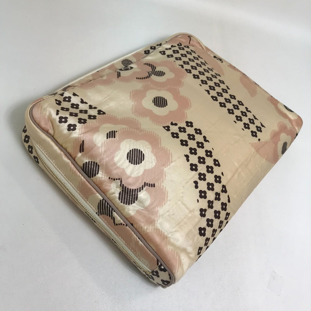 Chanel Travel Case Nylon Pink Camelia Women