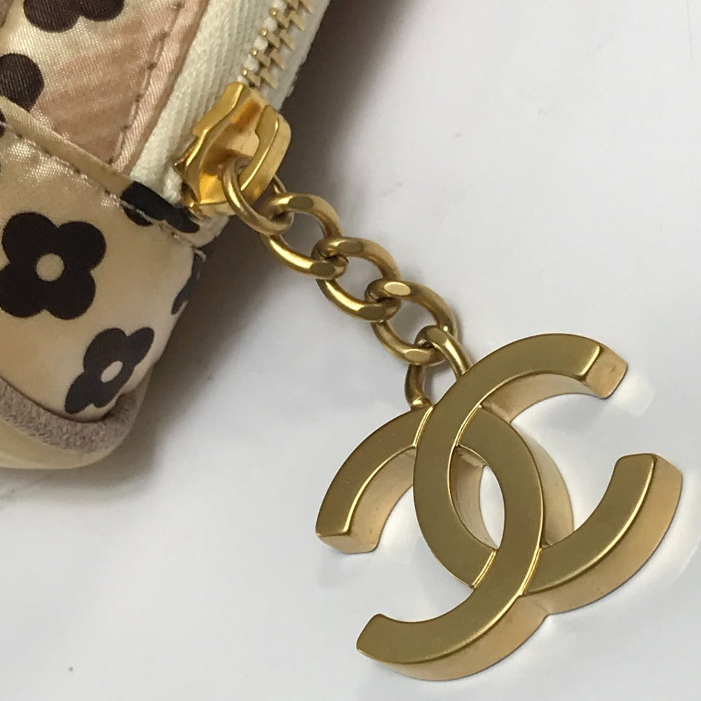 Chanel Travel Case Nylon Pink Camelia Women