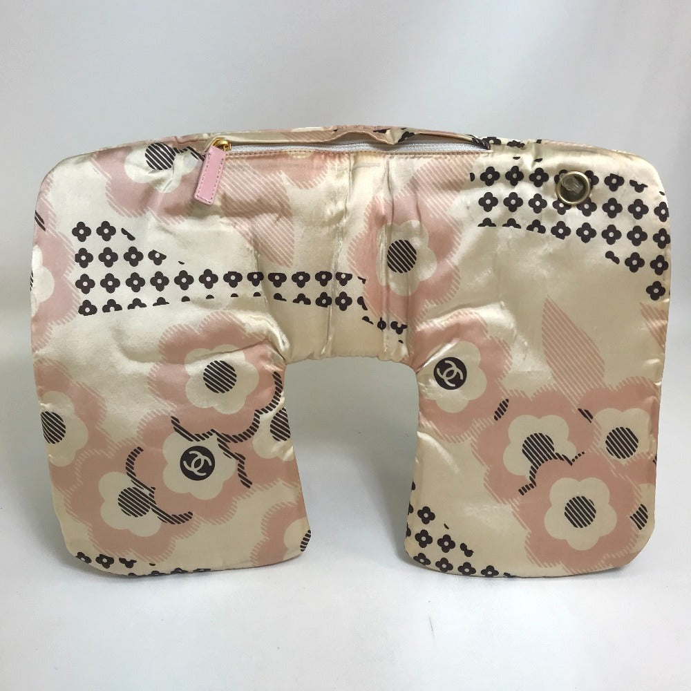 Chanel Travel Case Nylon Pink Camelia Women