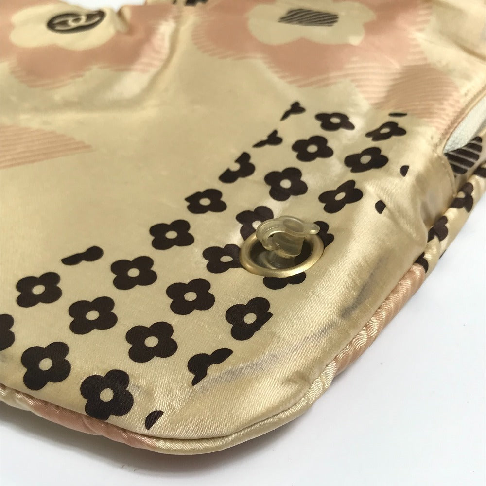 Chanel Travel Case Nylon Pink Camelia Women