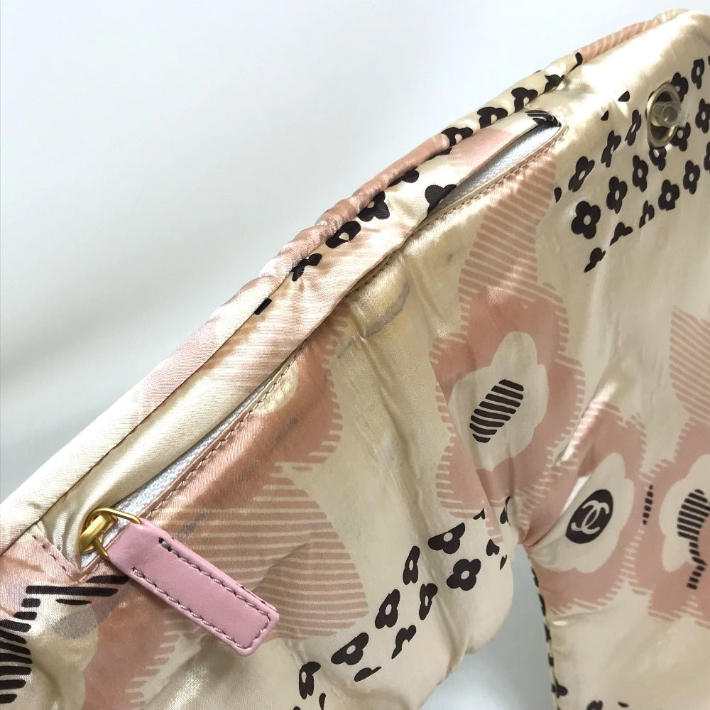 Chanel Travel Case Nylon Pink Camelia Women