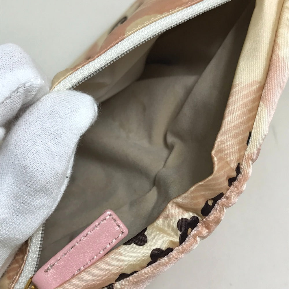 Chanel Travel Case Nylon Pink Camelia Women