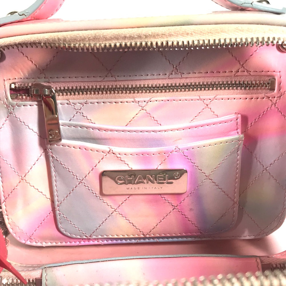 Chanel Handbag Plastics Pink Filigree Vanity Bag Crossbody Cc Coco Mark Women