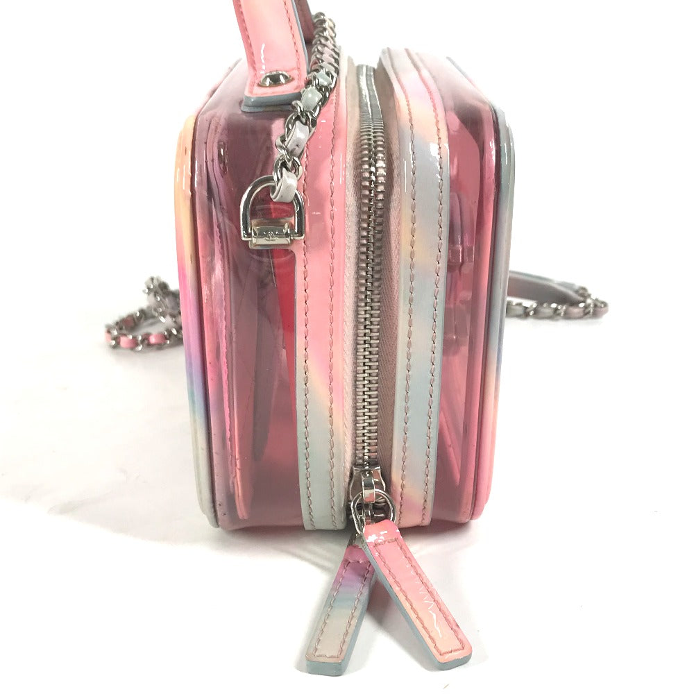 Chanel Handbag Plastics Pink Filigree Vanity Bag Crossbody Cc Coco Mark Women