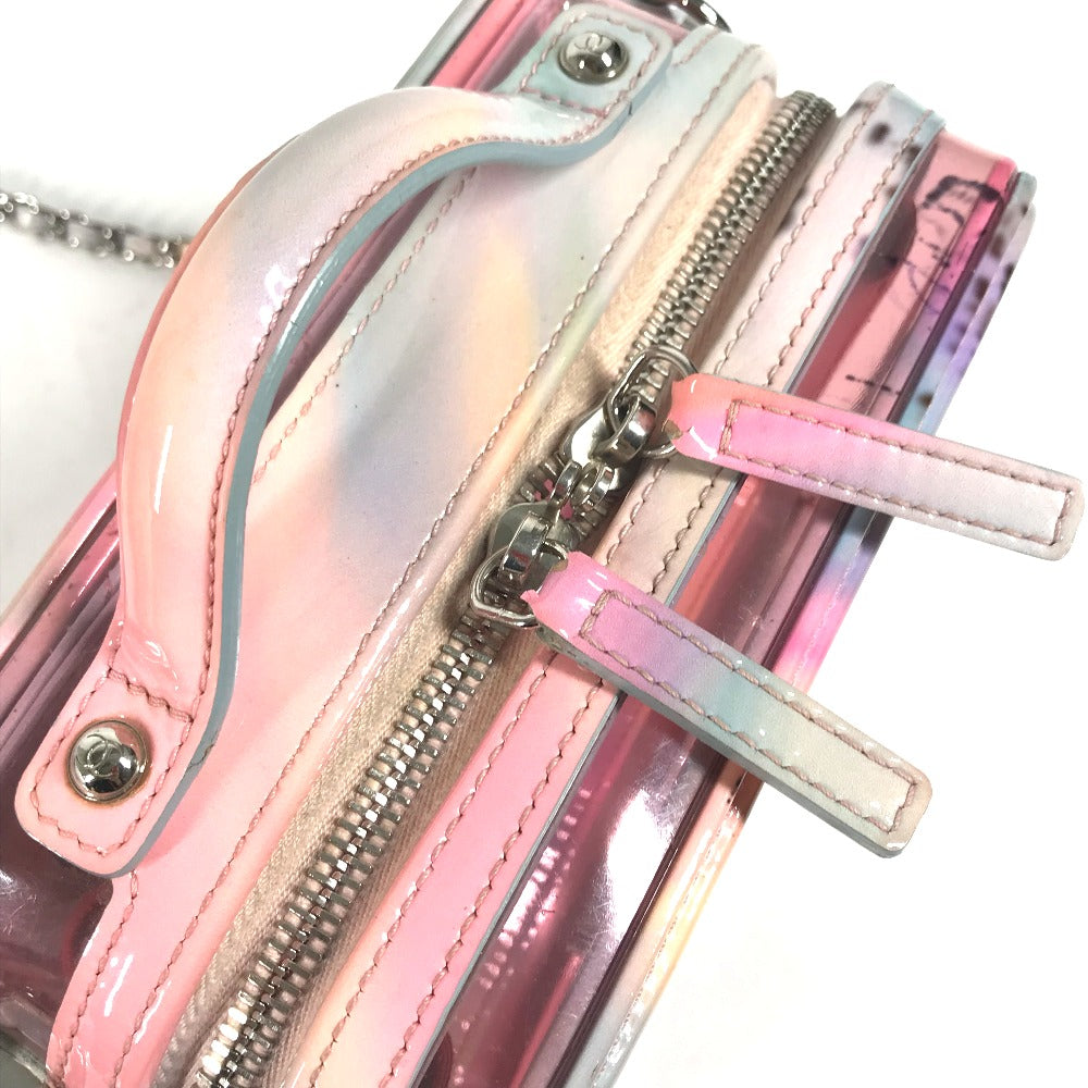 Chanel Handbag Plastics Pink Filigree Vanity Bag Crossbody Cc Coco Mark Women