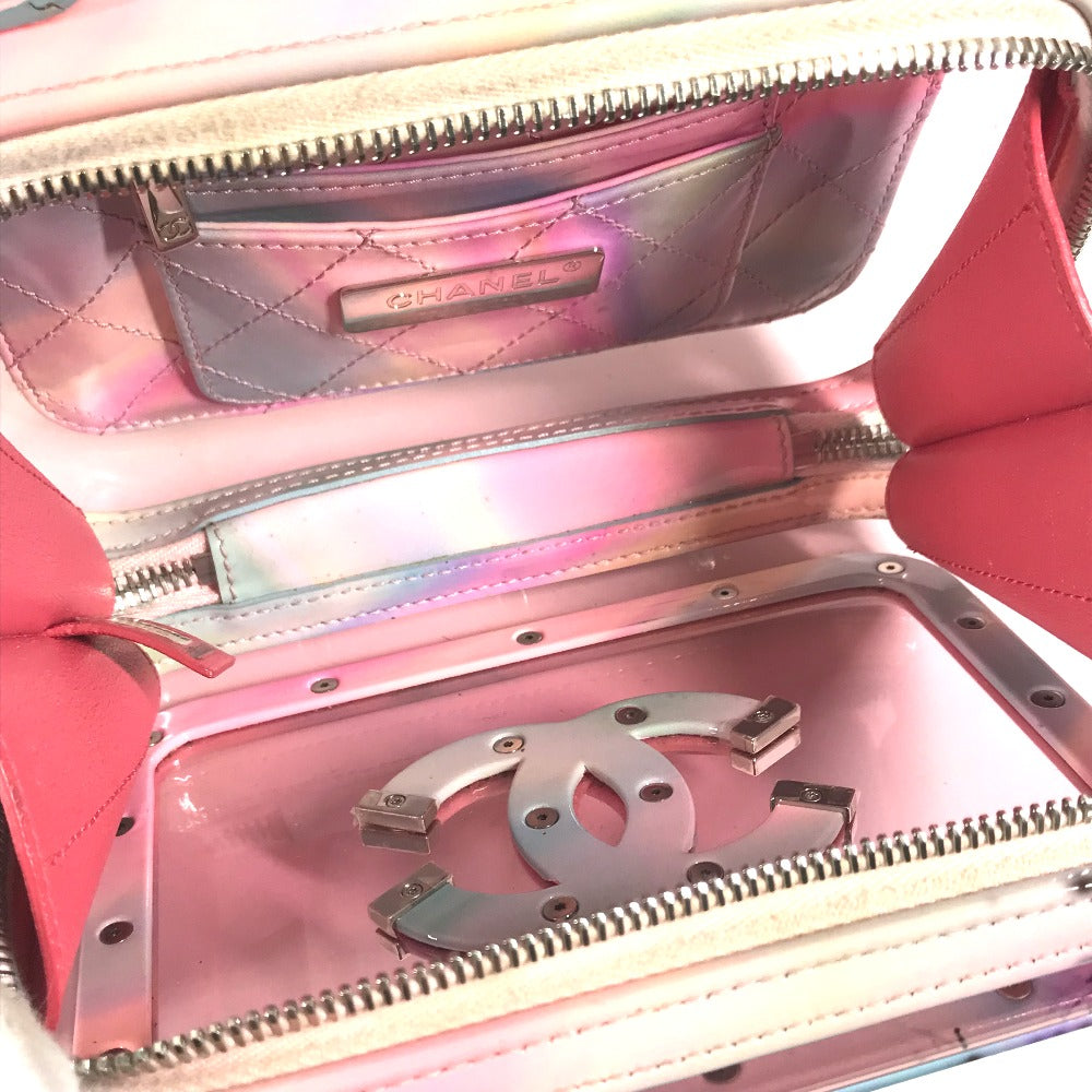 Chanel Handbag Plastics Pink Filigree Vanity Bag Crossbody Cc Coco Mark Women