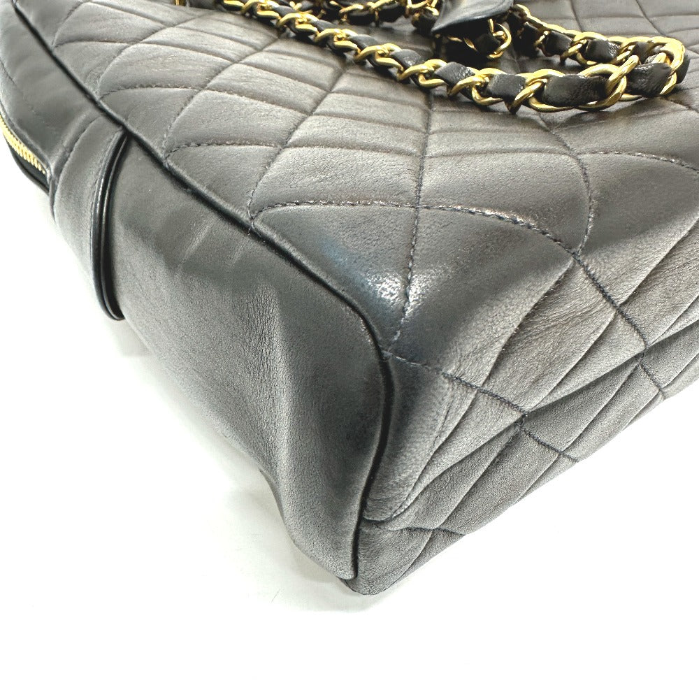 Chanel Shoulder Bag Lambskin Black Vintage Matelasse Quilting Cc Coco Mark Women