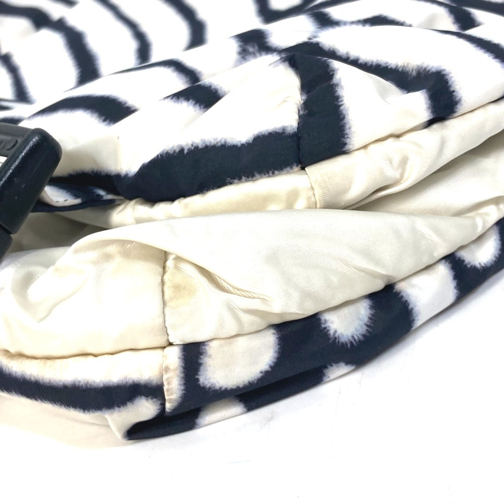 Chanel Shoulder Bag Nylon Black Sports Zebra Pattern Women