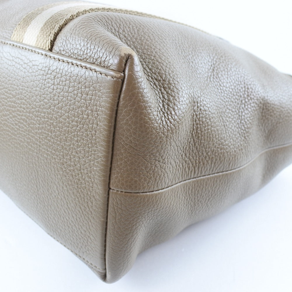Bally Handbag Calfskin Beige With Porch 2Wayshoulder Unisex(Unisex)