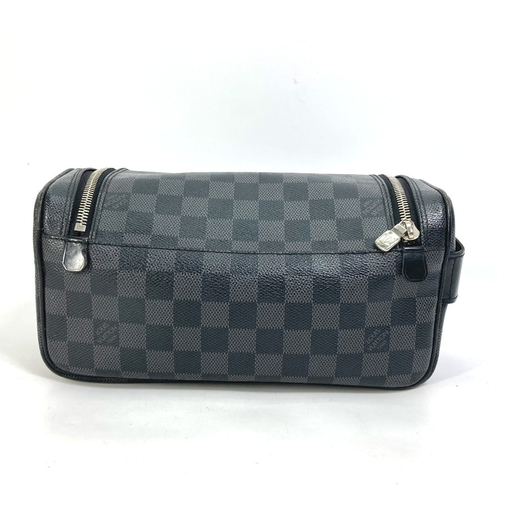 Louis Vuitton Pouch N47625 Damier Grafitto Canvas Black Damier Grafitte C Cracking Pouch Mens