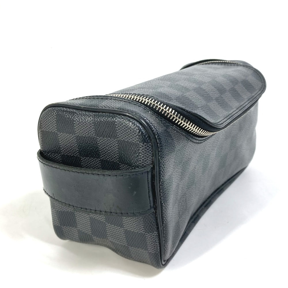 Louis Vuitton Pouch N47625 Damier Grafitto Canvas Black Damier Grafitte C Cracking Pouch Mens