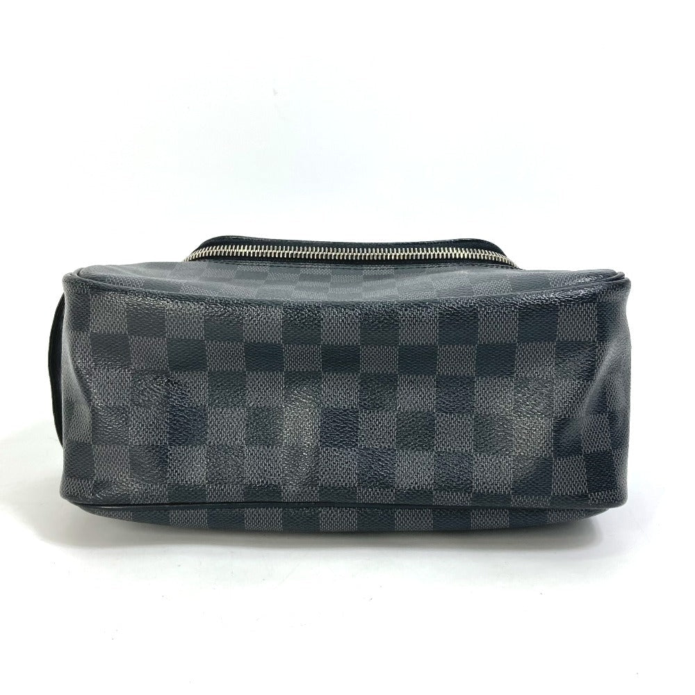 Louis Vuitton Pouch N47625 Damier Grafitto Canvas Black Damier Grafitte C Cracking Pouch Mens