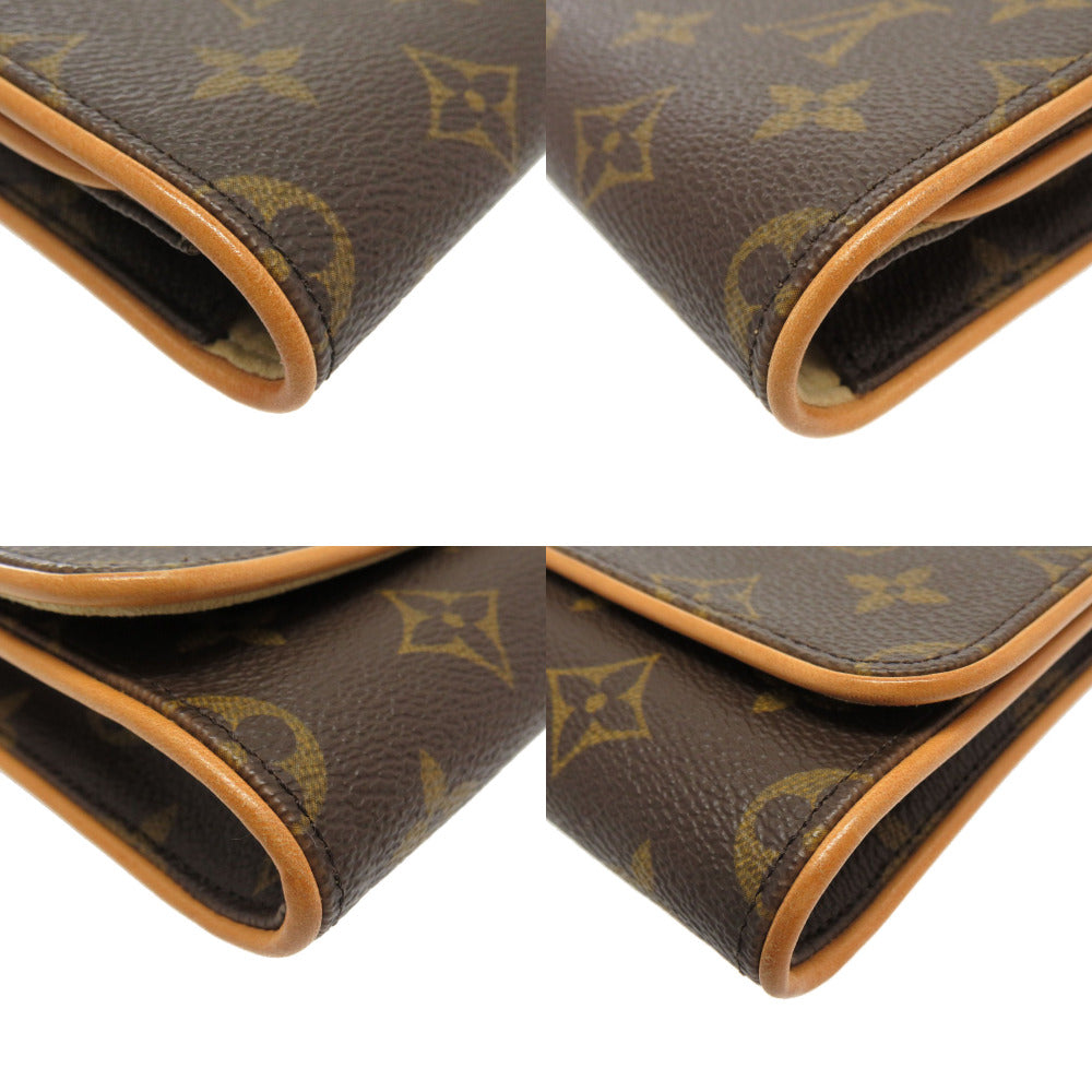 Louis Vuitton Shoulder Bag M51852 Monogram Canvas Brown Monogram Pochette Twin Gm Women