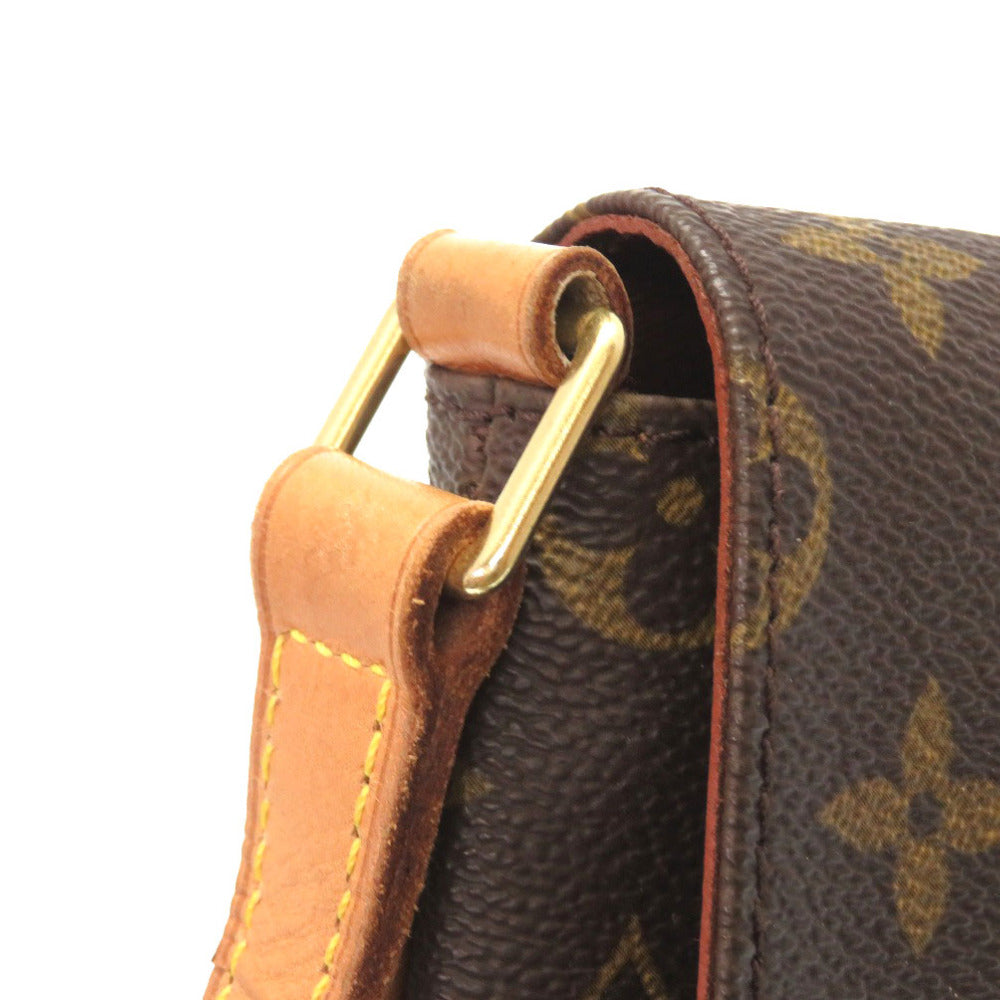 Louis Vuitton Shoulder Bag M51257 Monogram Canvas Brown Monogram Musette Tango Short Strap Women