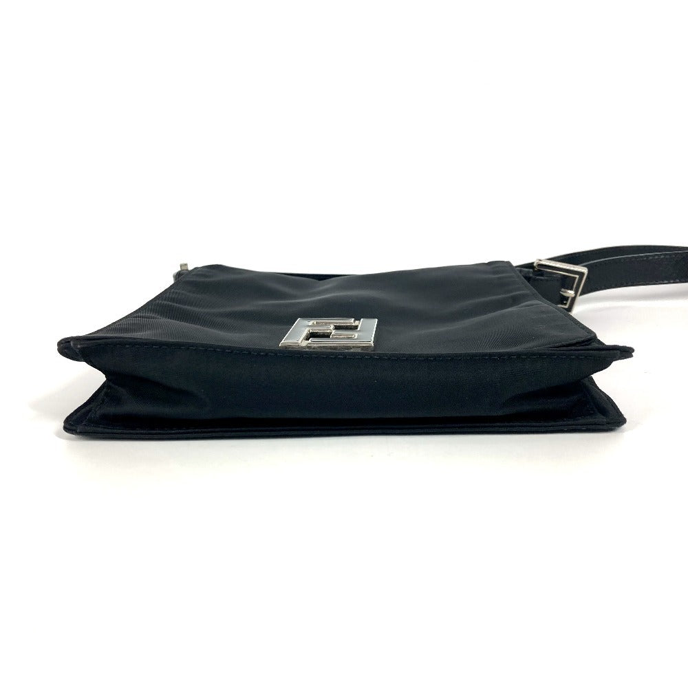 Fendi Shoulder Bag Nylon Black Ff Logo Unisex(Unisex)