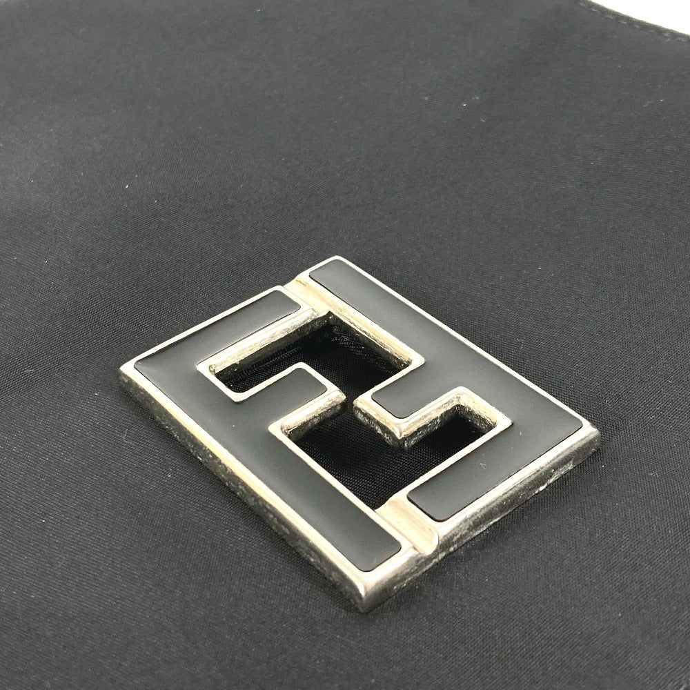 Fendi Shoulder Bag Nylon Black Ff Logo Unisex(Unisex)