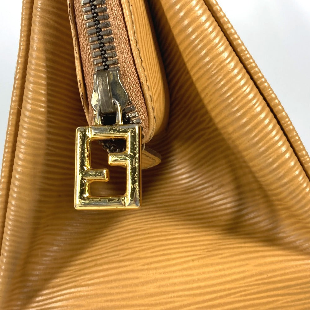 Fendi Handbag Canvas / Leather Brown Vintage Zucca Logo Women