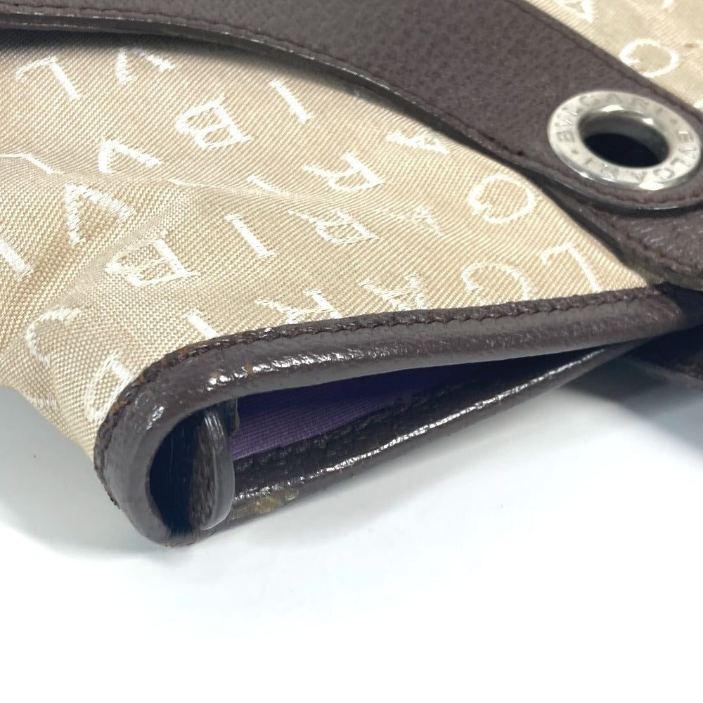 Bvlgari Tote Bag Canvas / Leather Beige Logo Mania Women