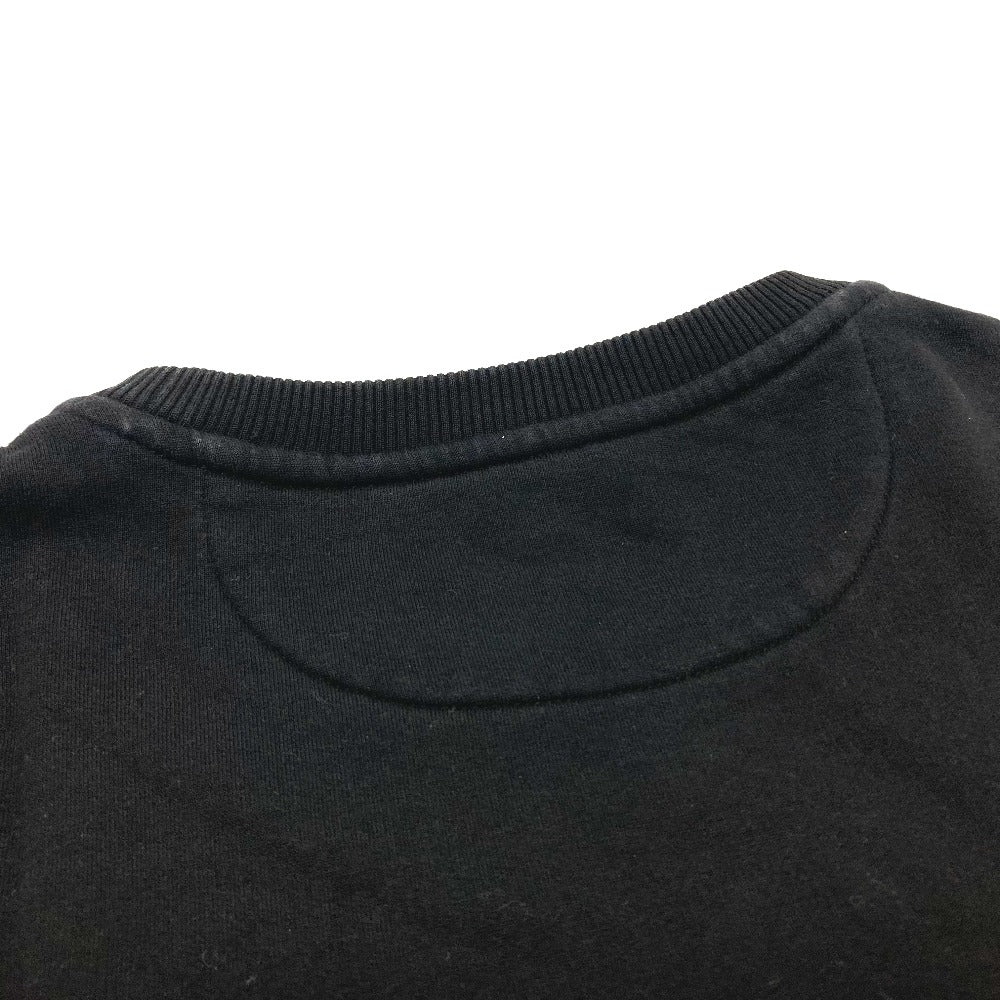 Fendi Sweat Fy0944 Cotton Black Sequin Logo Patch Detail Women Xs