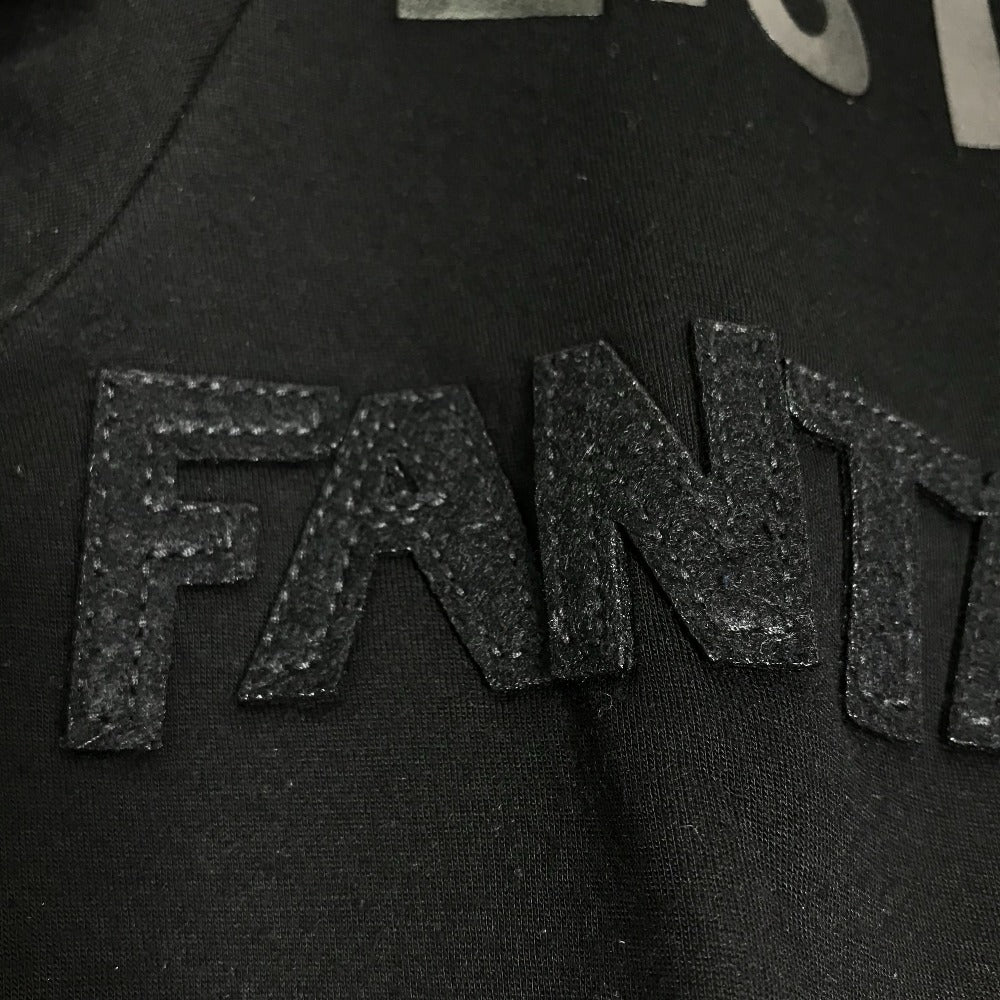 Fendi Sweat Fy0812 Rayon Black Rubber Logo Sweat Mens 48
