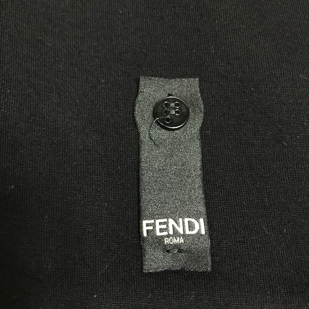 Fendi Sweat Fy0812 Rayon Black Rubber Logo Sweat Mens 48
