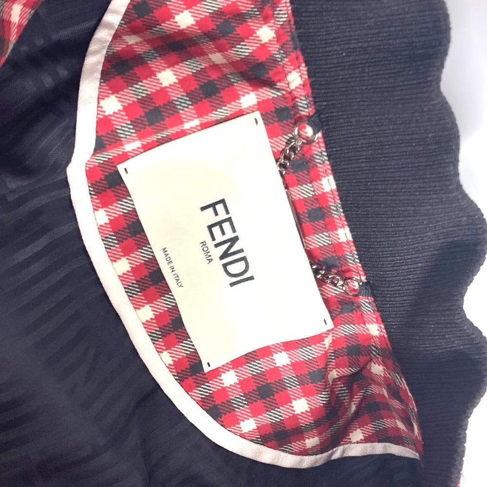 Fendi Jacket Fj6898 Polyester, Nylon Red Check Logo Poncho Women 38