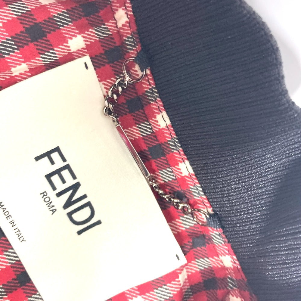 Fendi Jacket Fj6898 Polyester, Nylon Red Check Logo Poncho Women 38
