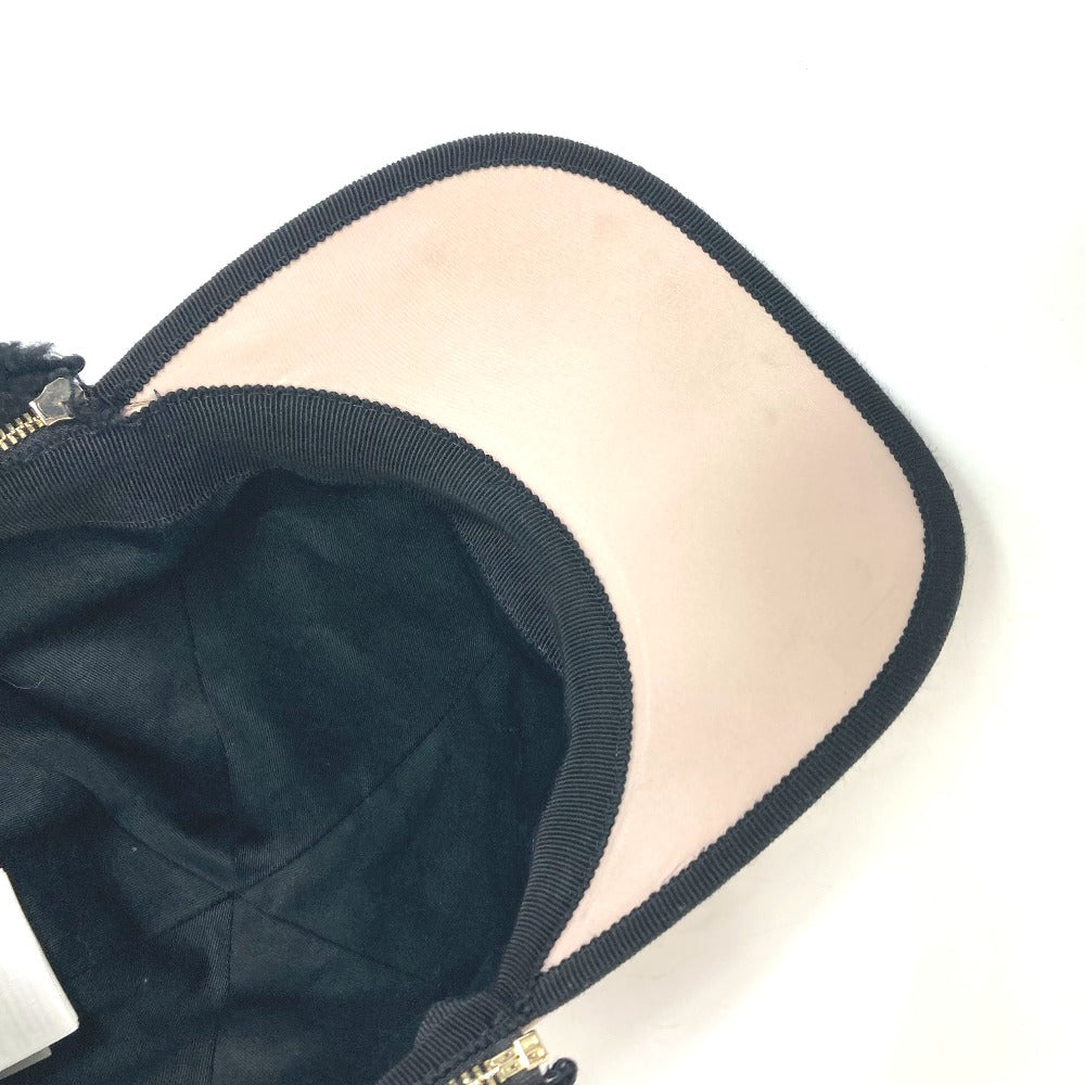 Fendi Hat Fxq679 Polyester Pink Logo Flight Cap Women 58/M