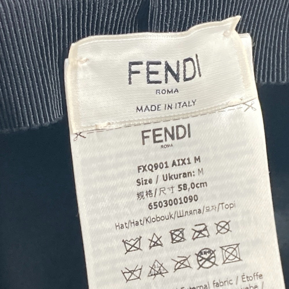 Fendi Hat Fxq901 Wool Khaki Inner Zucca Women M