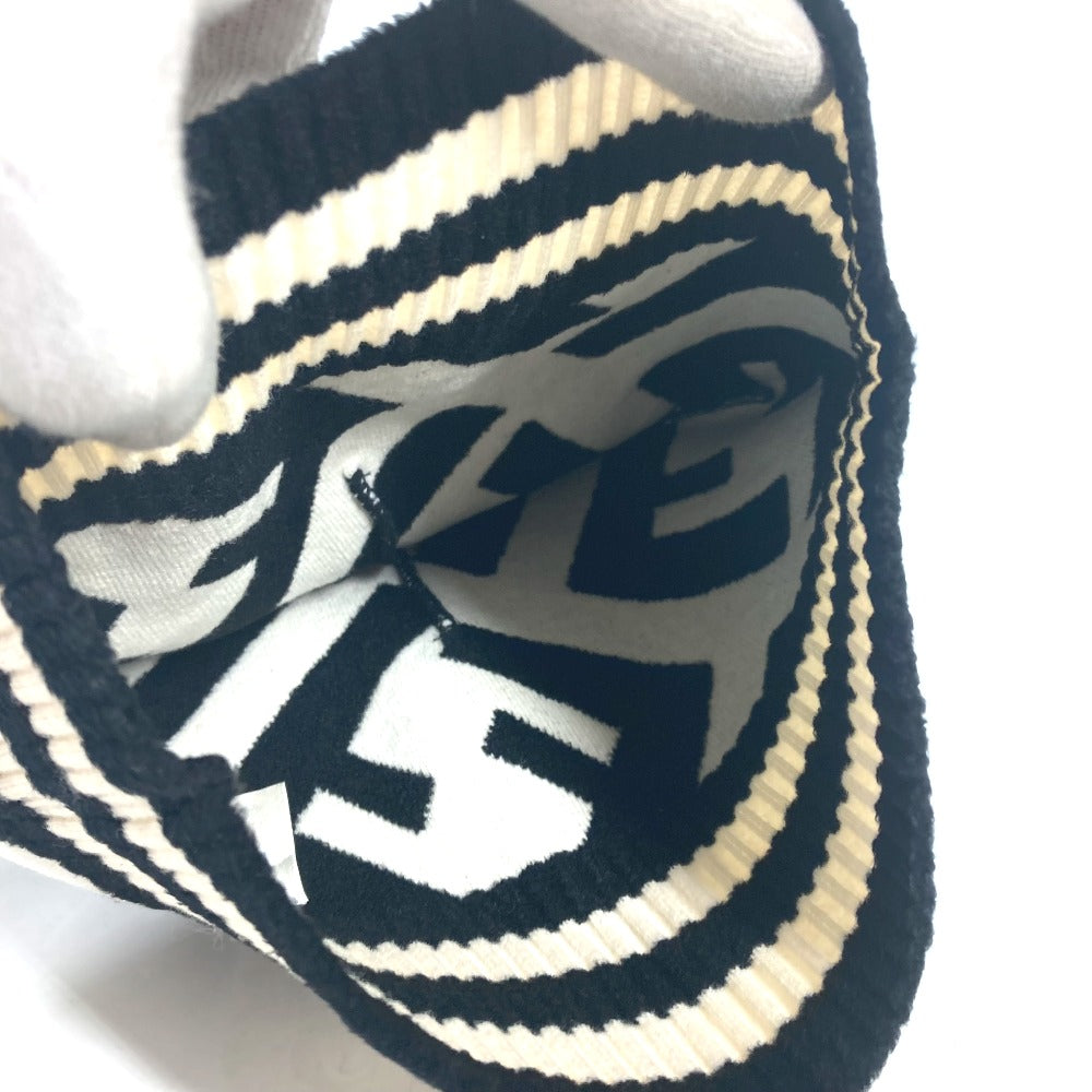 Fendi Knit Hat Fxq538 Wool, Rayon Black By Color Zucca Logo Women