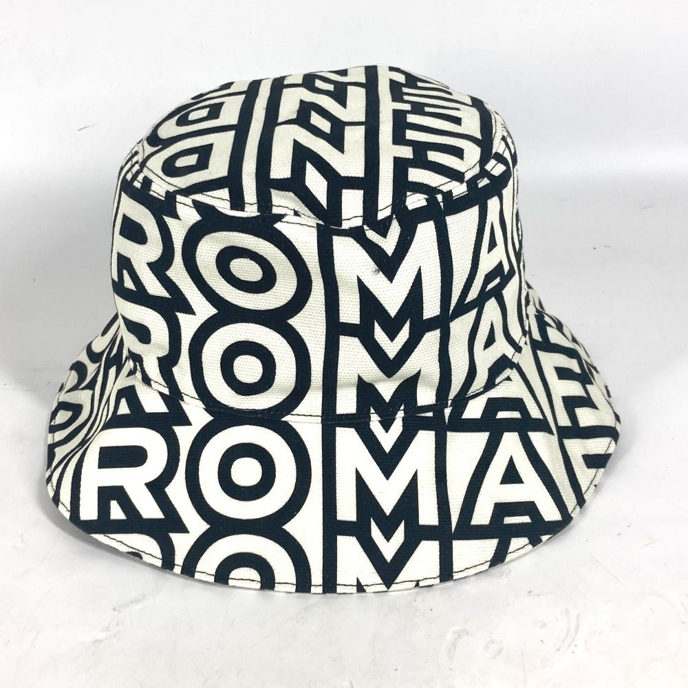 Fendi Hat Fxq910 Cotton White Marc Jacobs Collaboration Logo All-Over Pattern Mens(Unisex) L