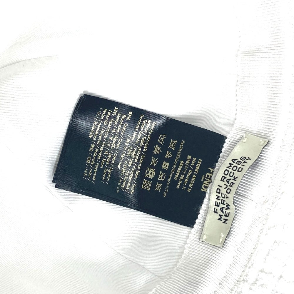 Fendi Hat Fxq982 Cotton, Nylon White Marc Jacobs Collaboration Zucca Logo