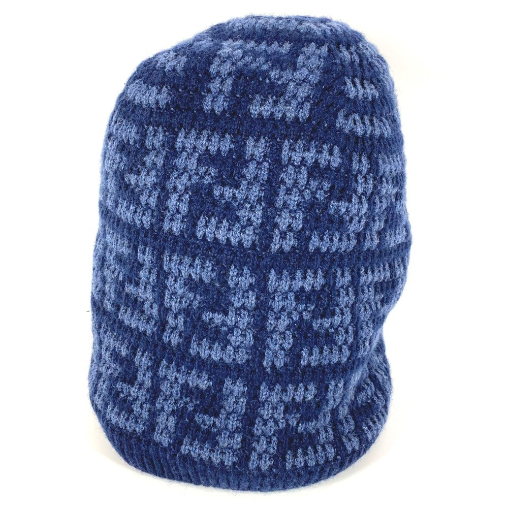 Fendi Knit Hat Fxq960 Wool Gray Logo