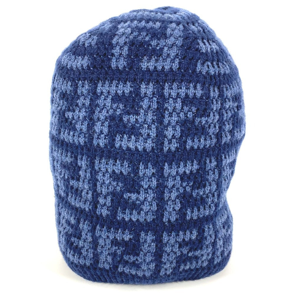 Fendi Knit Hat Fxq960 Wool Gray Logo