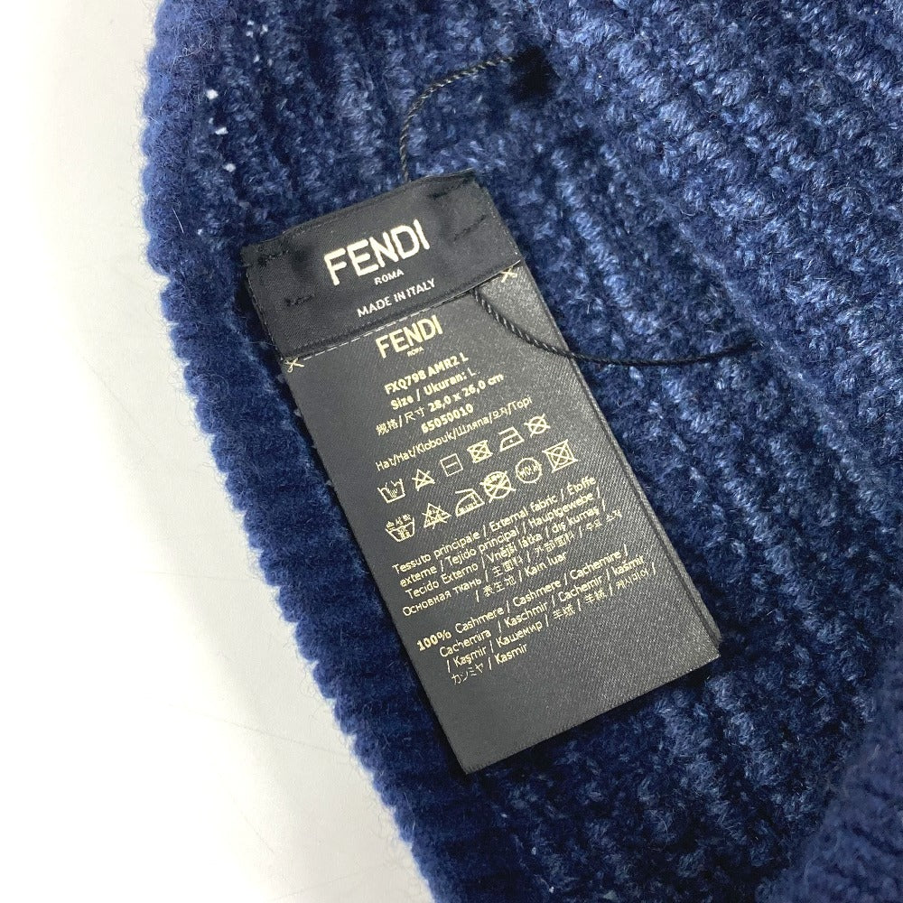 Fendi Knit Hat Fxq960 Wool Gray Logo