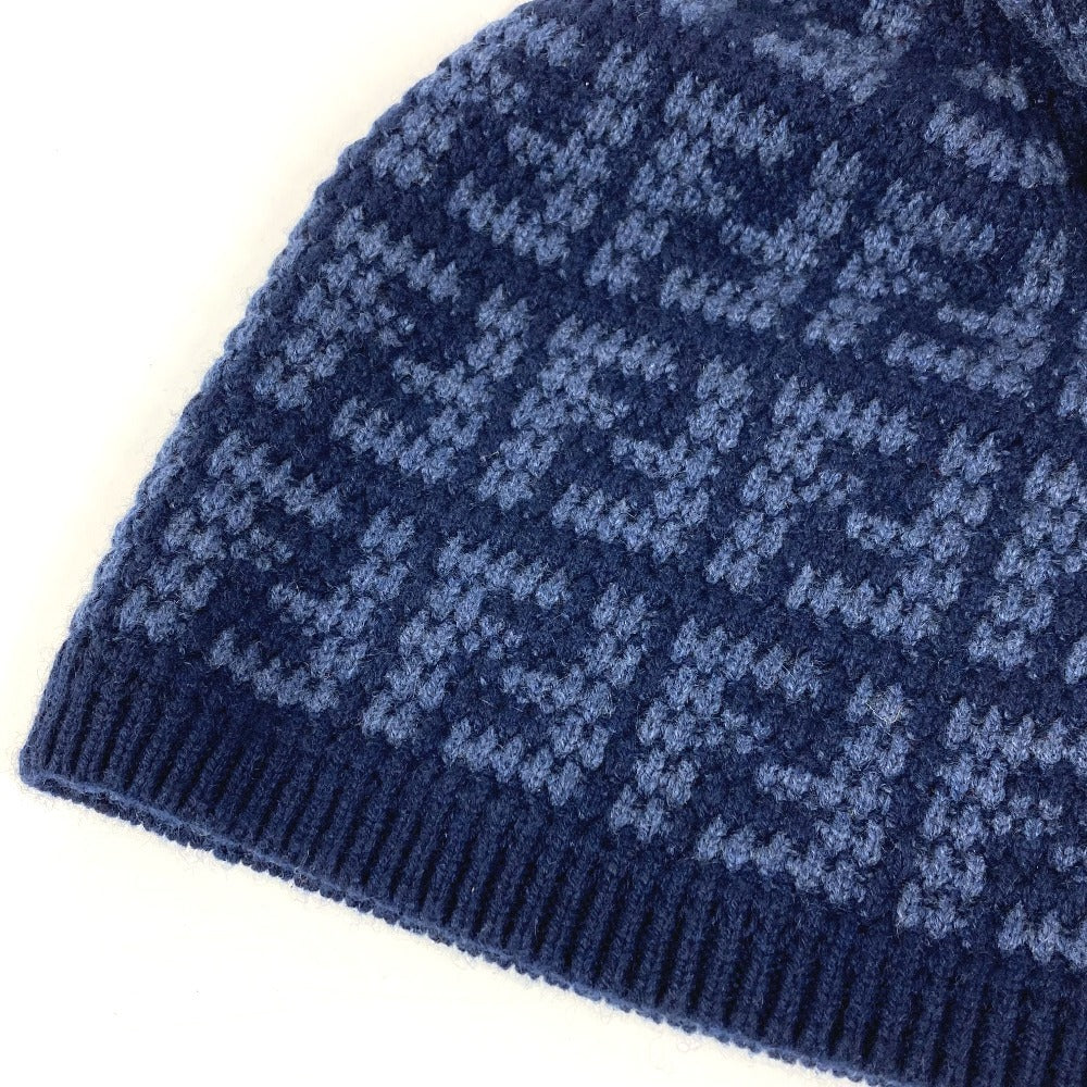 Fendi Knit Hat Fxq960 Wool Gray Logo