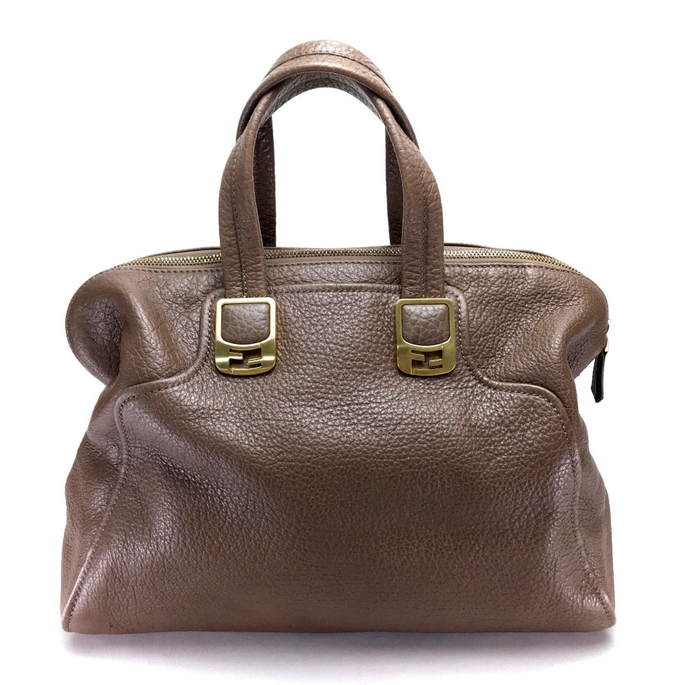 Fendi Handbag 8Bl110 Leather Brown Men'S Women Chameleon Unisex(Unisex)