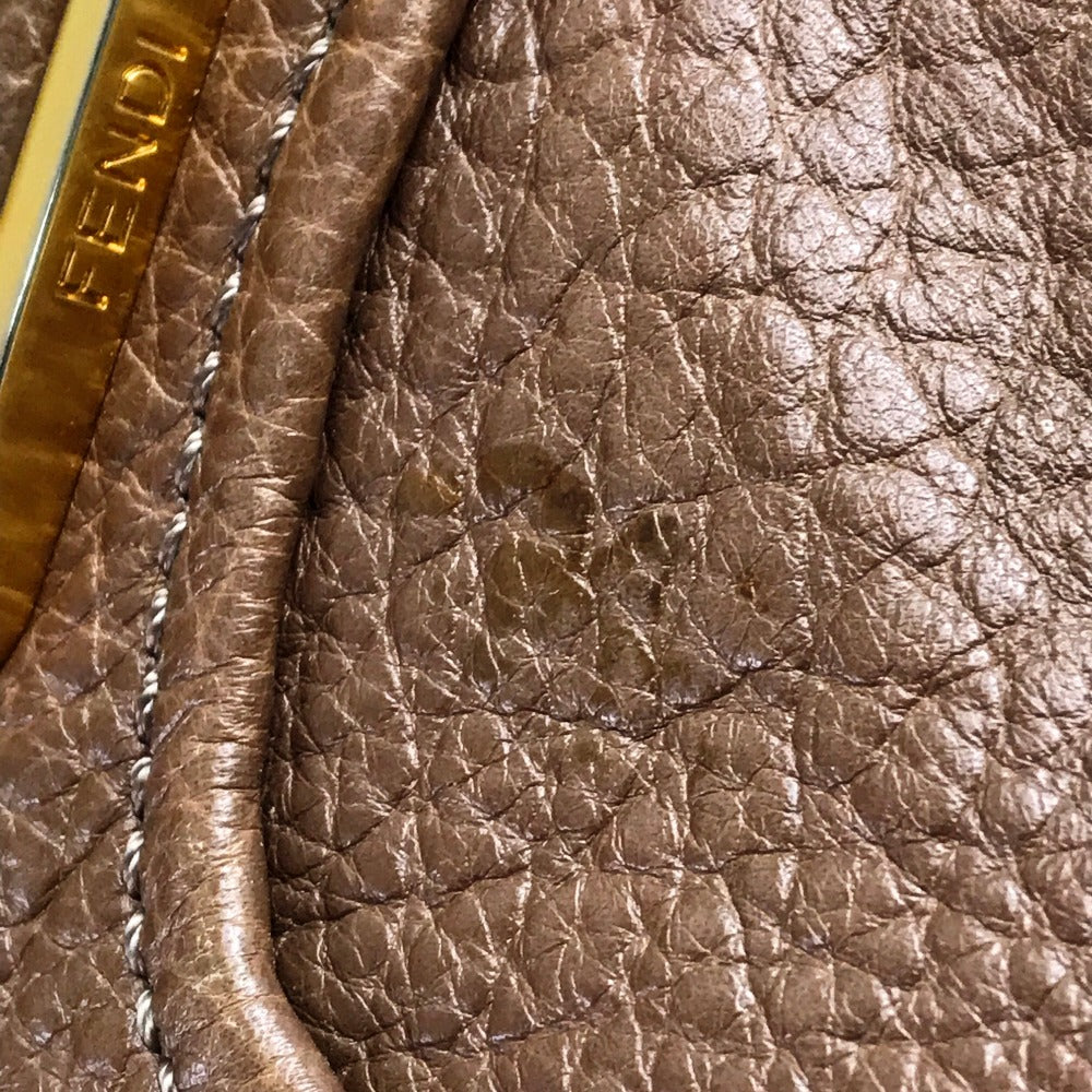 Fendi Handbag 8Bl110 Leather Brown Men'S Women Chameleon Unisex(Unisex)