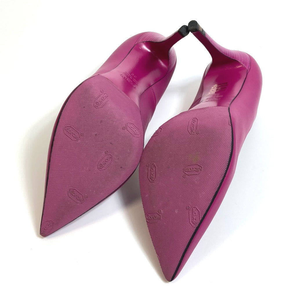 Fendi Pumps Leather Purple Pointed Toe Women 39