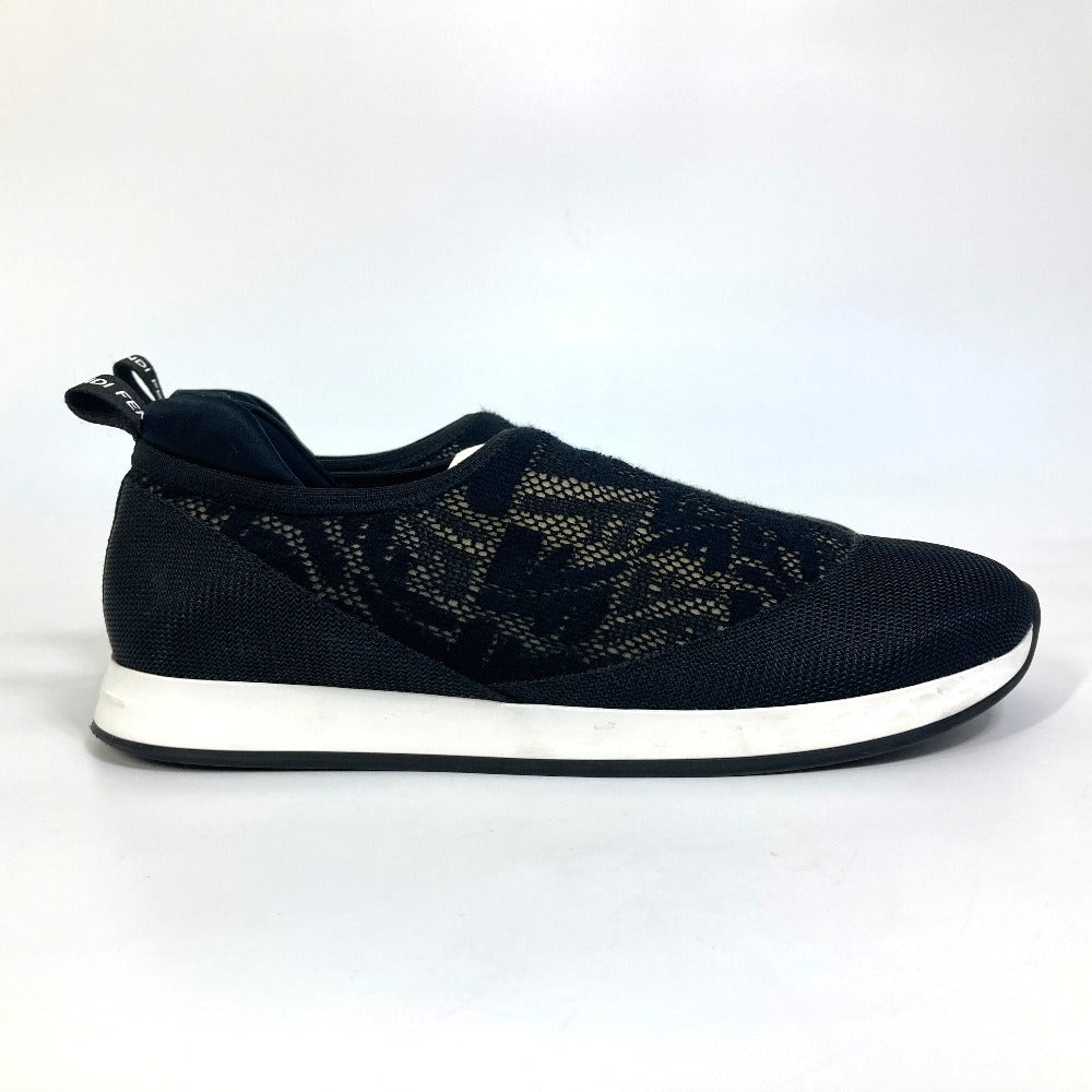 Fendi Sneakers 8E8139 Canvas Black Zucca Women 36