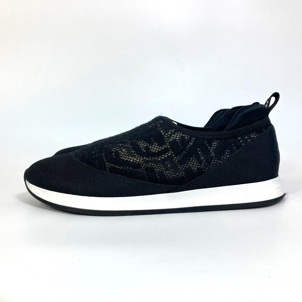 Fendi Sneakers 8E8139 Canvas Black Zucca Women 36