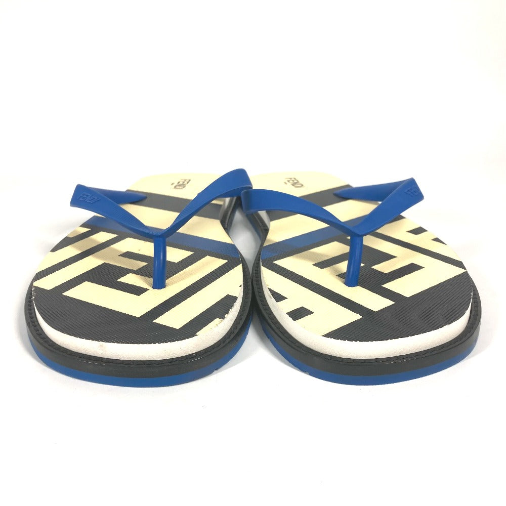Fendi Sandals 7Y1360 Rubber Blue Shoes Shoes Logo Mens 8
