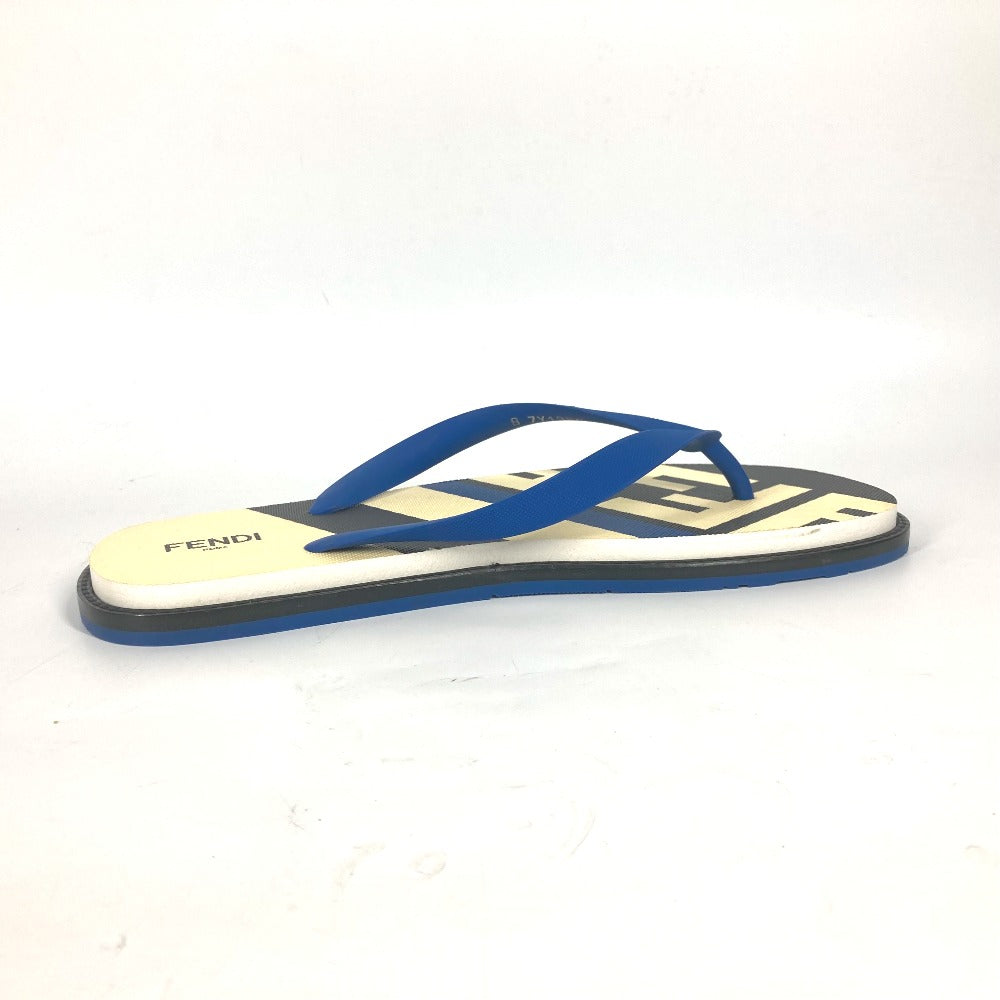Fendi Sandals 7Y1360 Rubber Blue Shoes Shoes Logo Mens 8