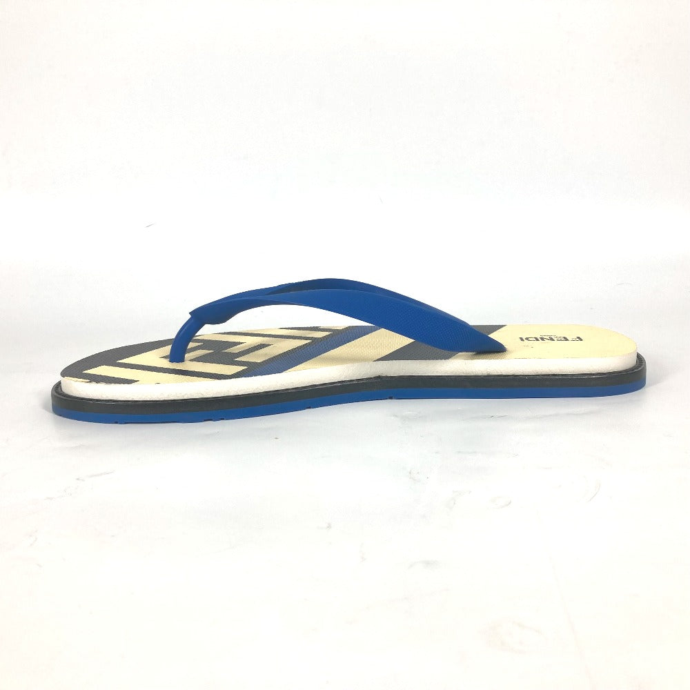 Fendi Sandals 7Y1360 Rubber Blue Shoes Shoes Logo Mens 8