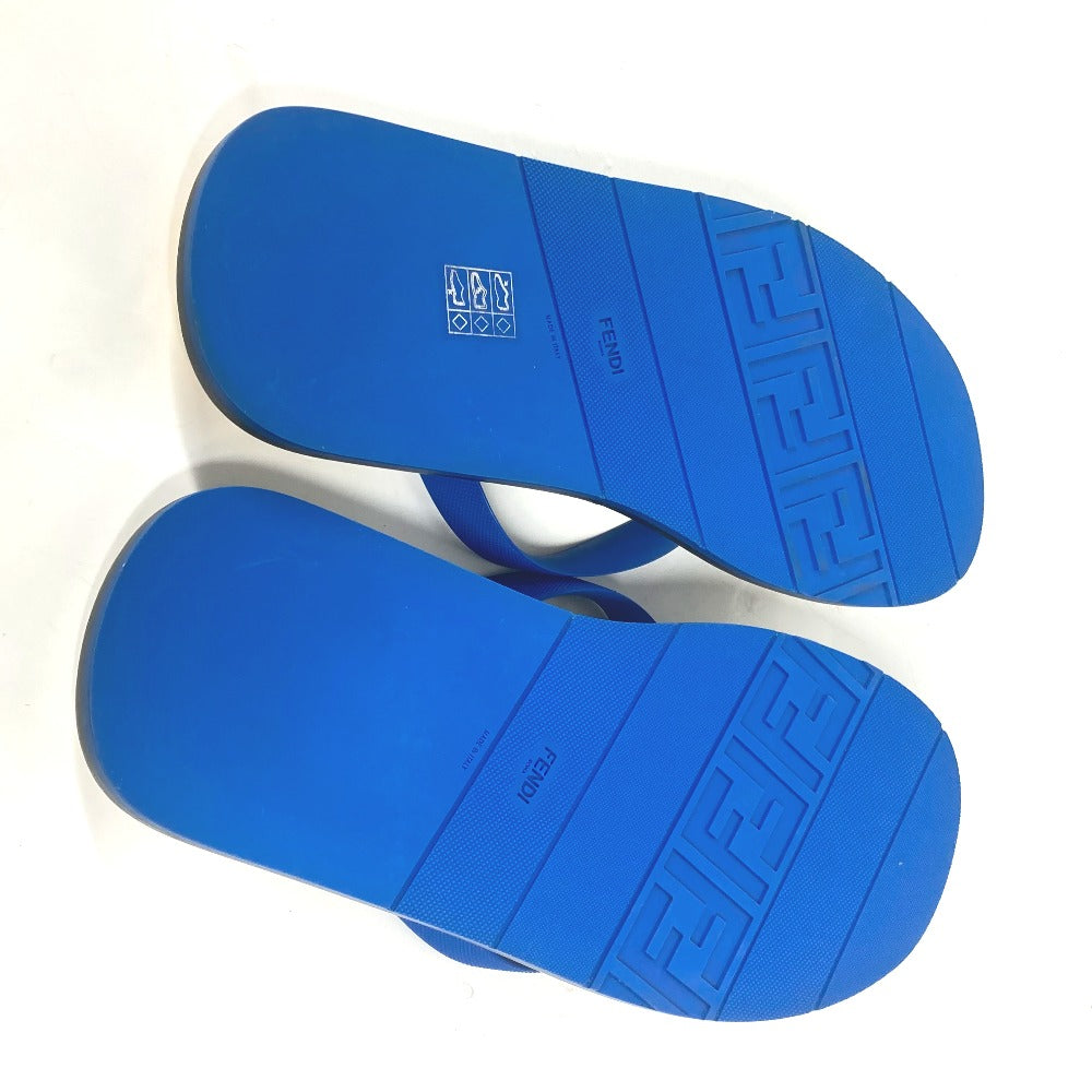 Fendi Sandals 7Y1360 Rubber Blue Shoes Shoes Logo Mens 8