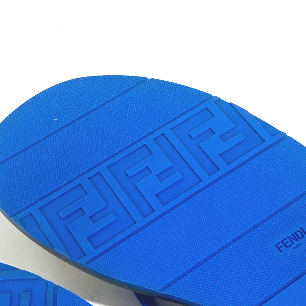 Fendi Sandals 7Y1360 Rubber Blue Shoes Shoes Logo Mens 8