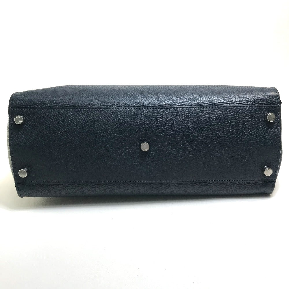 Fendi Business Bag 7Va388 Leather Navy X Blue Celeria Peekaboo Mens