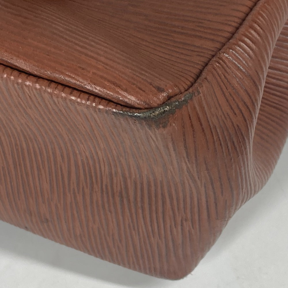 Fendi Handbag Leather Brown Vintage Ff Logo Women