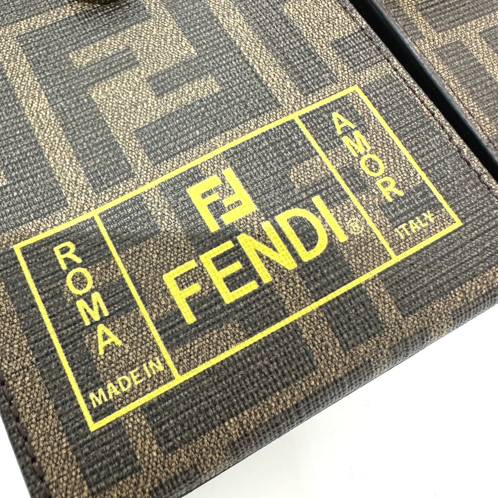 Fendi Bag Charm 7Ar759 Pvc / Leather Two-Tone Color (Brown) Zucca Charm Women(Unisex)